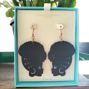 Christian Siriano "Love All" Lucite Dangle Earrings